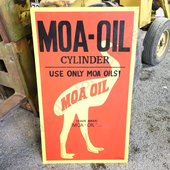 Modern Moa Cylinder Oil Sign