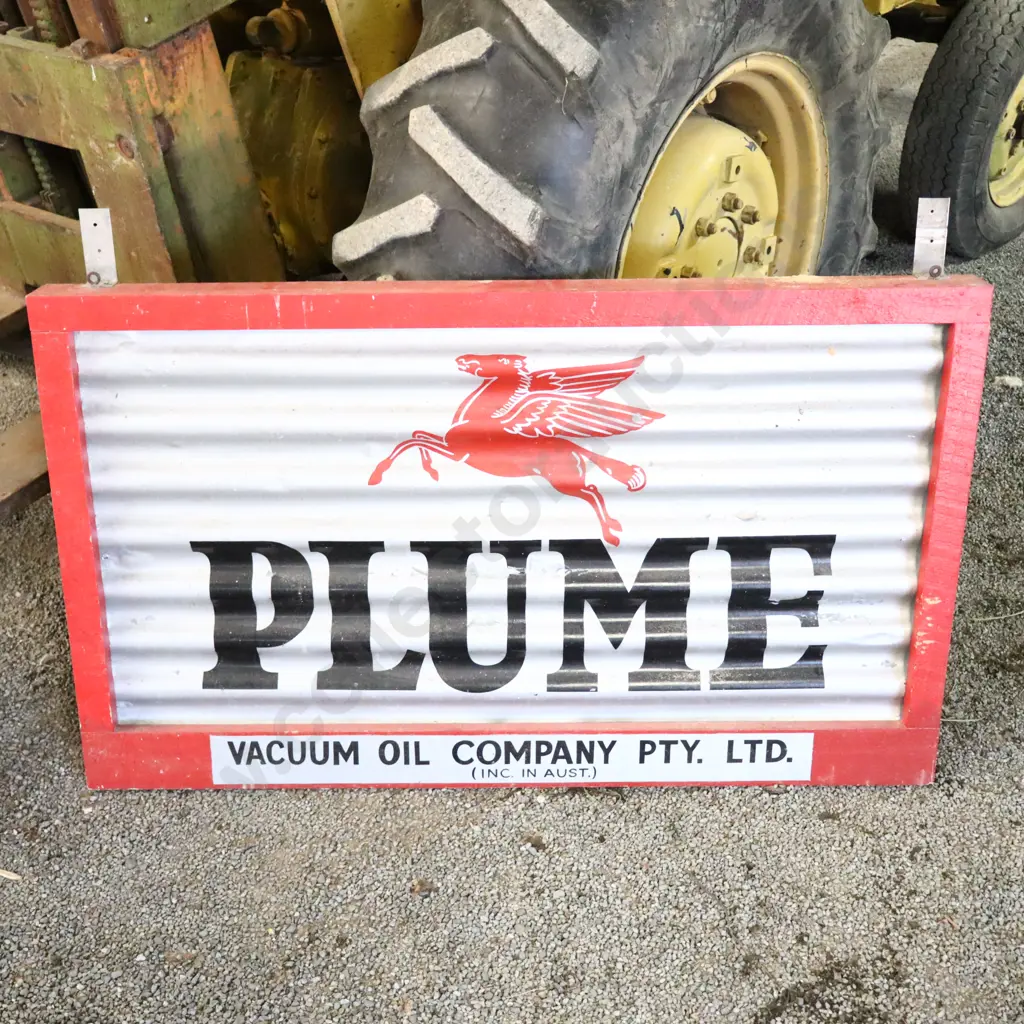 Modern Plume Sign On Corrogated Iron Image 1++