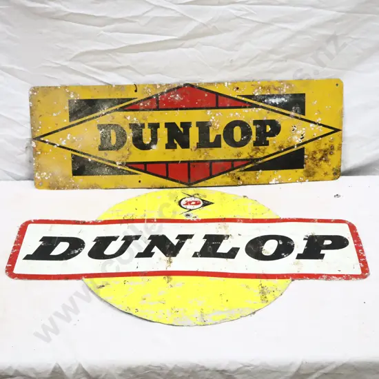 Tin Dunlop Signs x 2