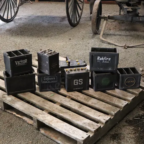 Lot of Old Car Batteries Various Brands x 9