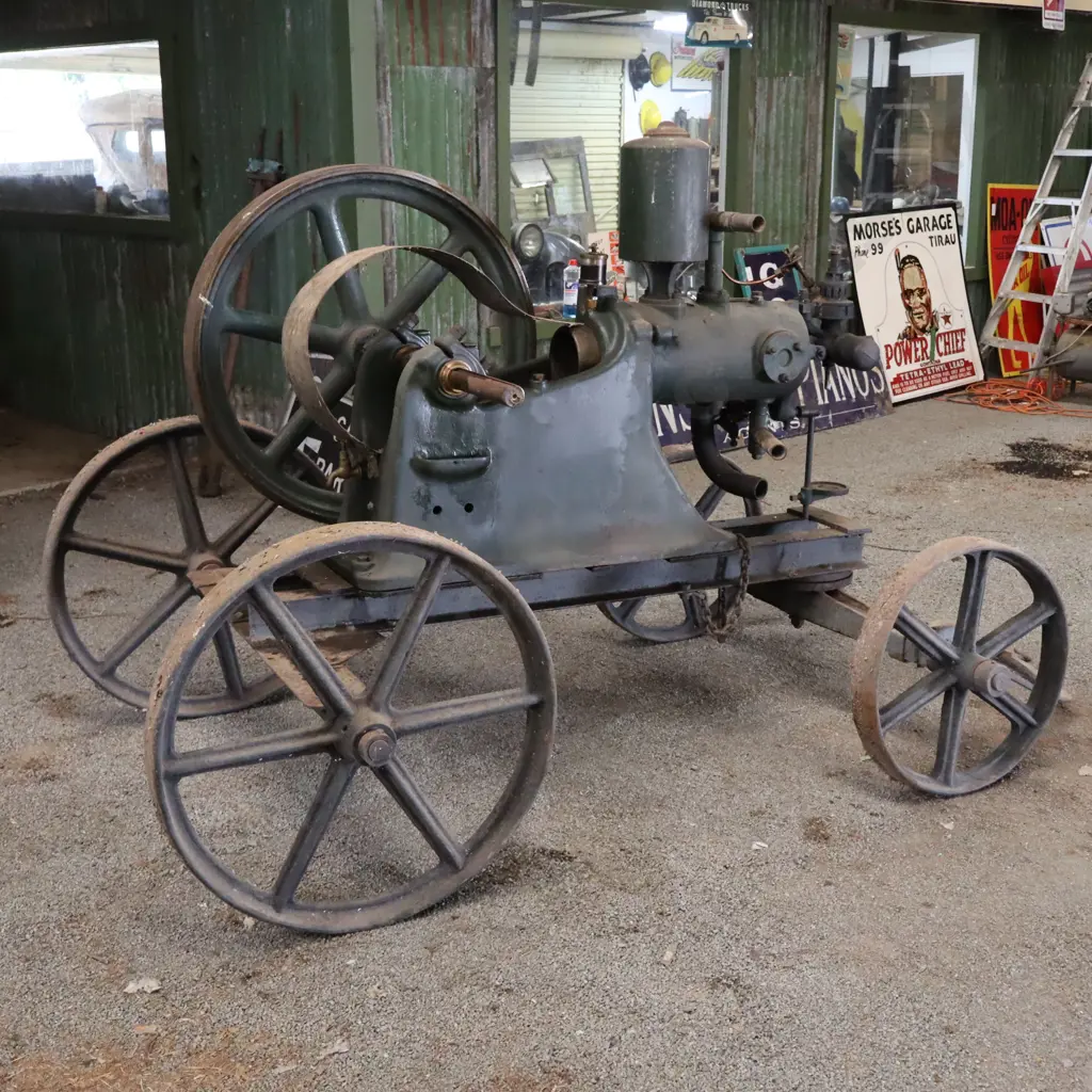 Tangye Stationary Engine On Heavy Duty Cart - Fly Wheel Size 92cm. Image 1++