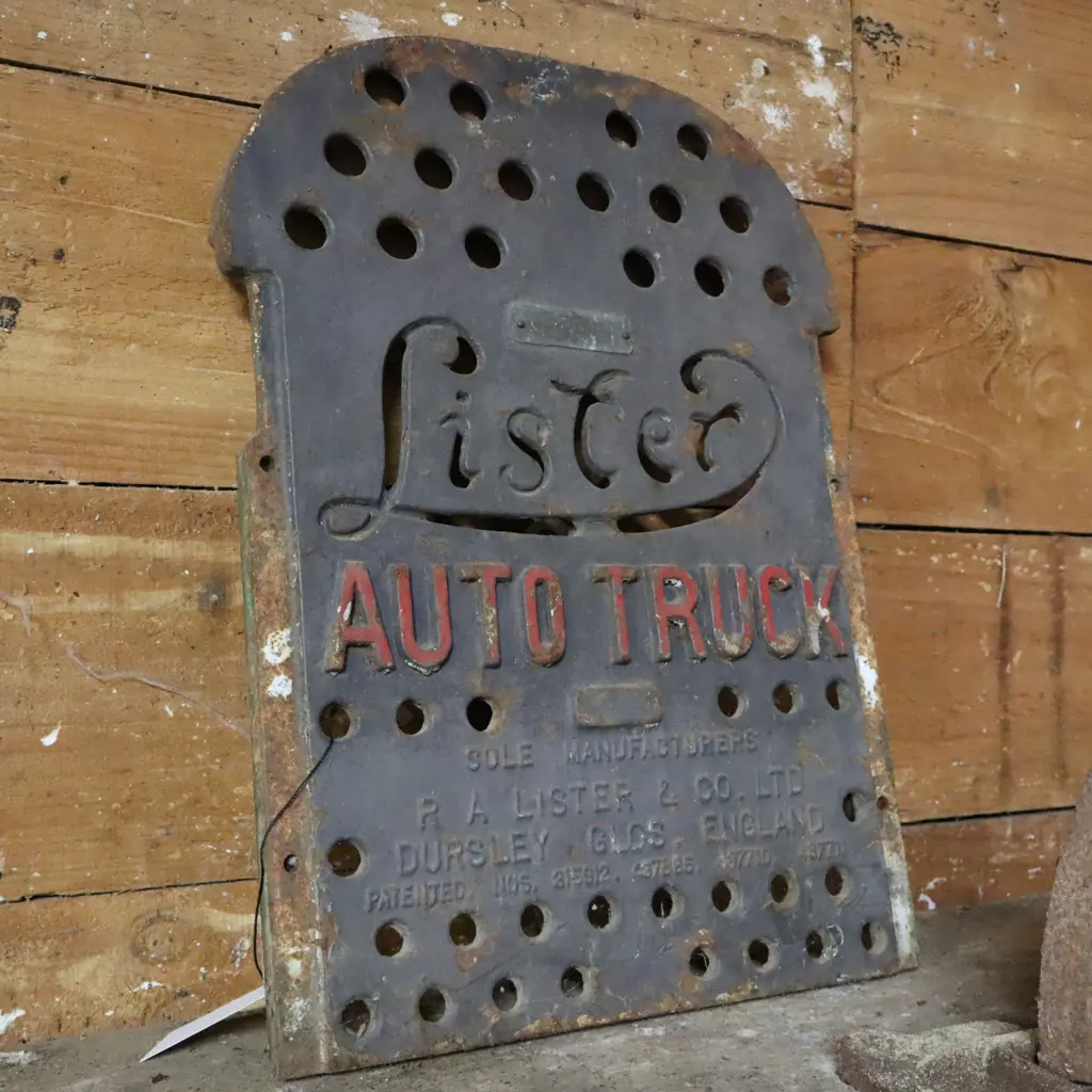 Cast Iron Lister Auto Truck Sign And Vacuum Pump Image 1++