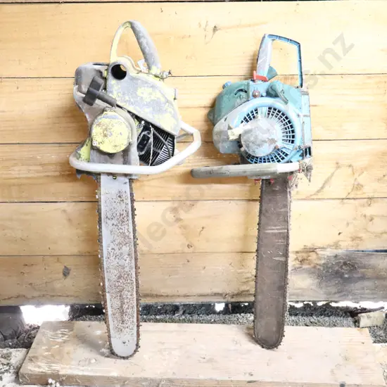 Vintage Propulsion Engine Corp And Unknown Brand Chain Saws