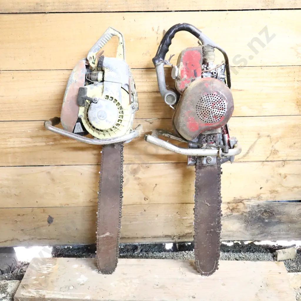 Vintage Pioneer And Pm Rocket Chainsaws Image 1++