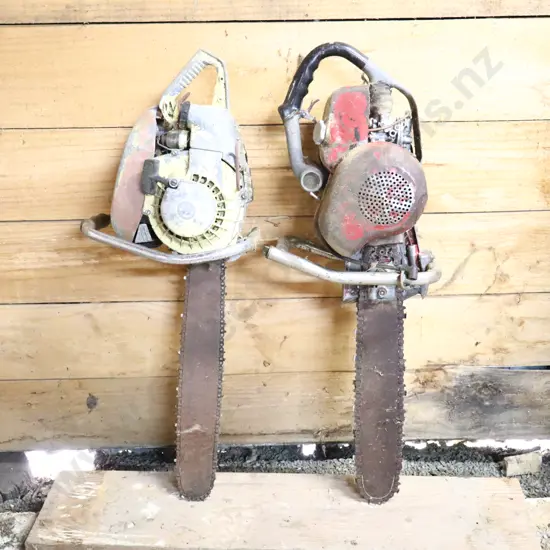 Vintage Pioneer And Pm Rocket Chainsaws