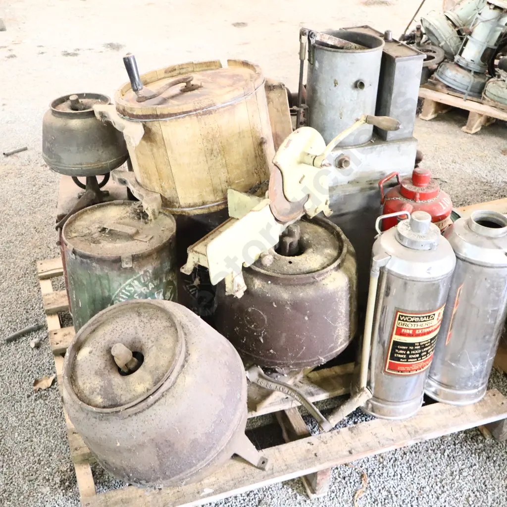 Pallet Air Gas Generator, Old Tins, Entinquishers And Seperators Image 1++