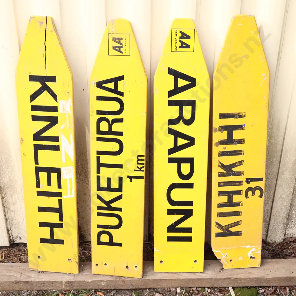 AA Signs x 4. Kinleith, Puketurua, Arapuni, Kihikihi Image 1++