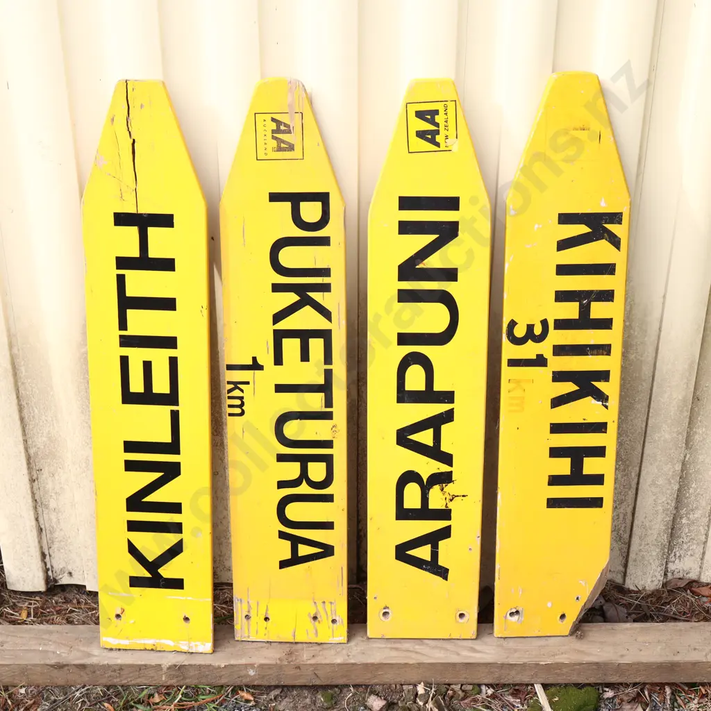 AA Signs x 4. Kinleith, Puketurua, Arapuni, Kihikihi Image 1++
