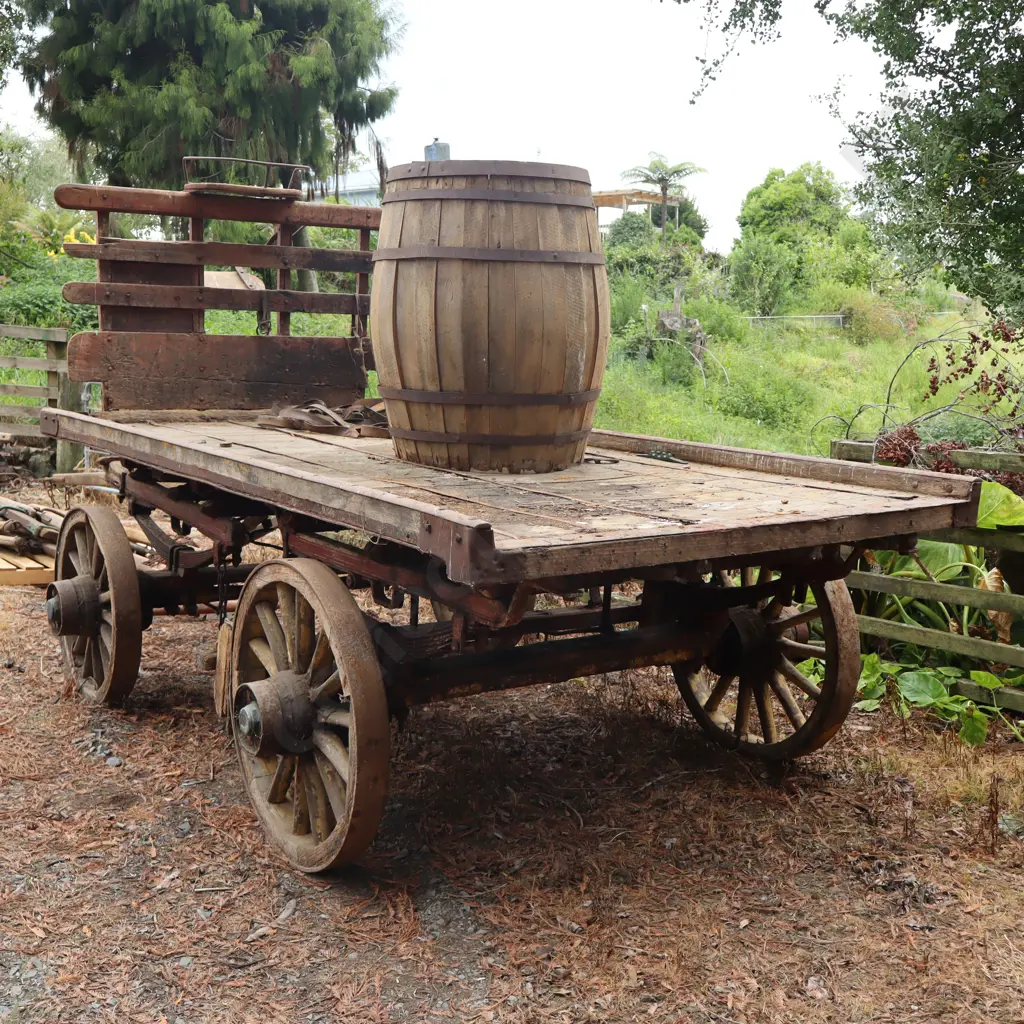American Style Farmers Wagon Horse Drawn Cart. This Cart Is Braked From The Lever On The Drivers Seat. Image 1++