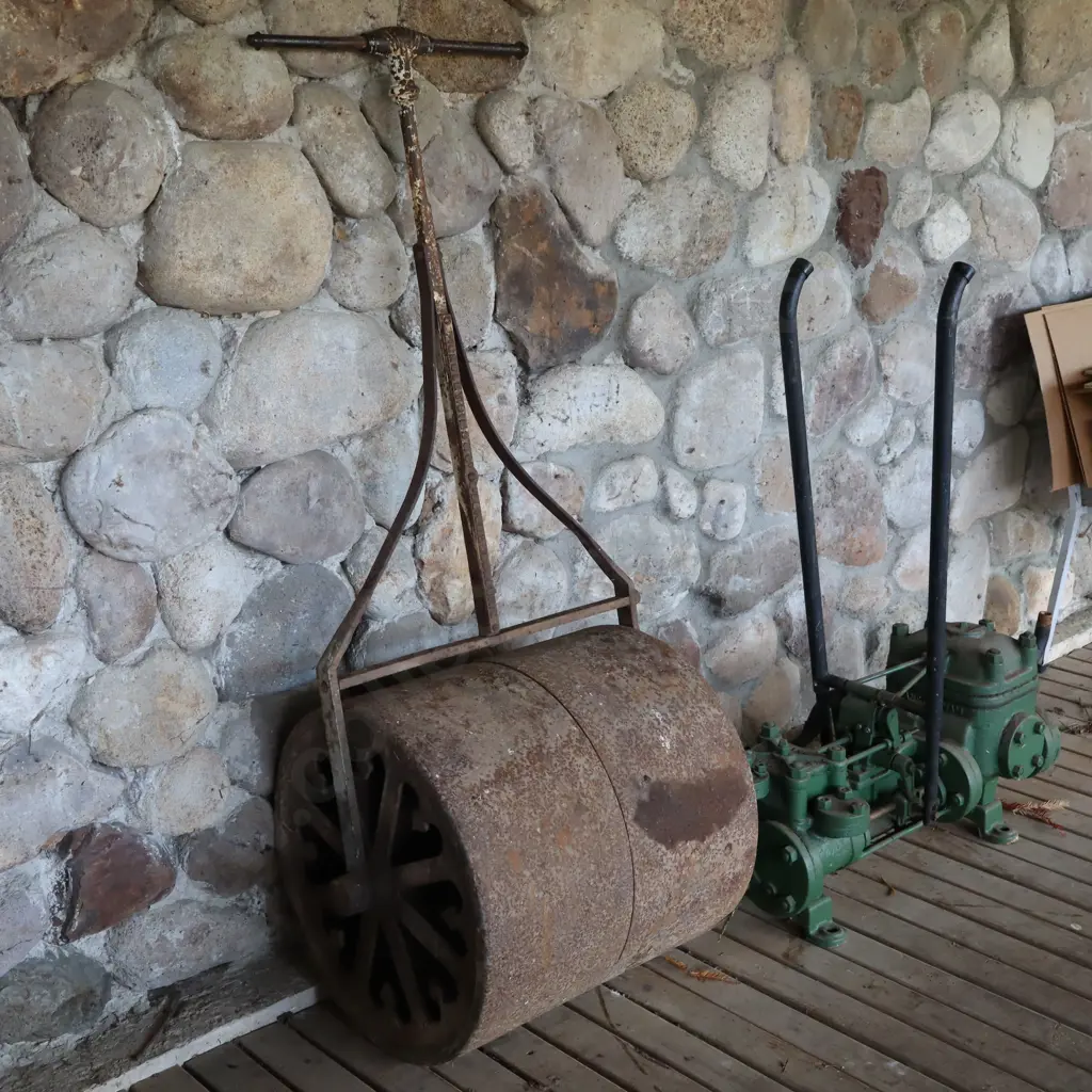 Picksley Sims And Co Lawn Roller And A Tangye Hand Crack Steam Pump Image 1++