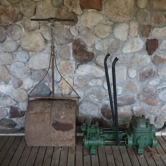 Picksley Sims And Co Lawn Roller And A Tangye Hand Crack Steam Pump