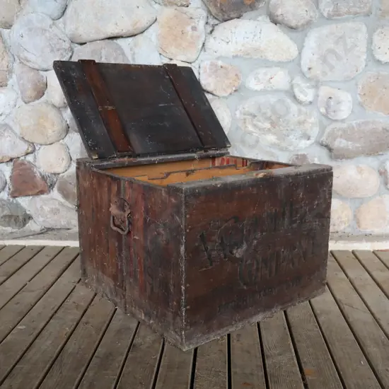 Depression Era Kalif Motor Spirit Petrol Box Travel Trunk