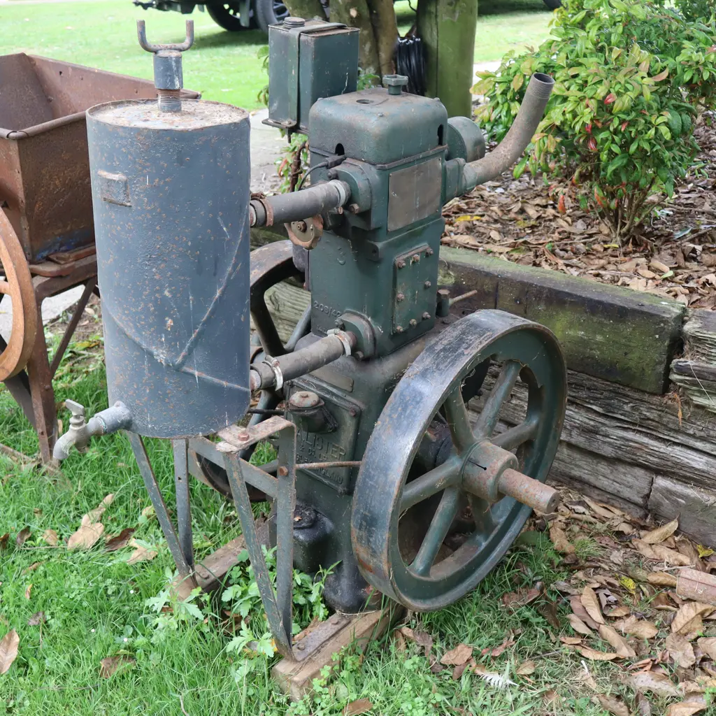 Lister Twin Flywheel Stationary Engine. 60cm Flywheels Image 1++