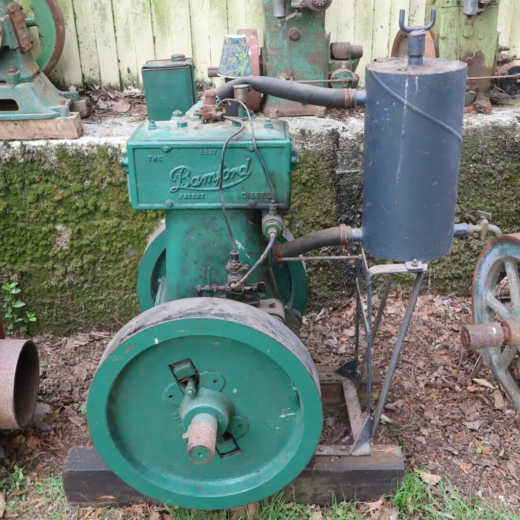 Bamford Stationary Engine. 55cm Flywheels. Image 1++