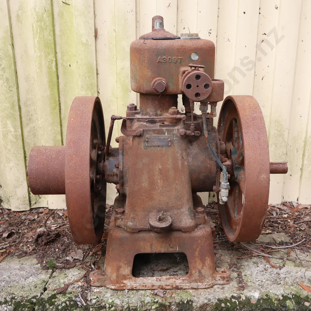 Lister Twin Flywheel Stationary Engine. 45cm Flywheels Image 1++
