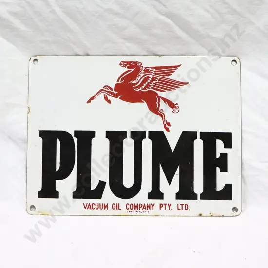 Enamel Plume Petrol Bowser Sign