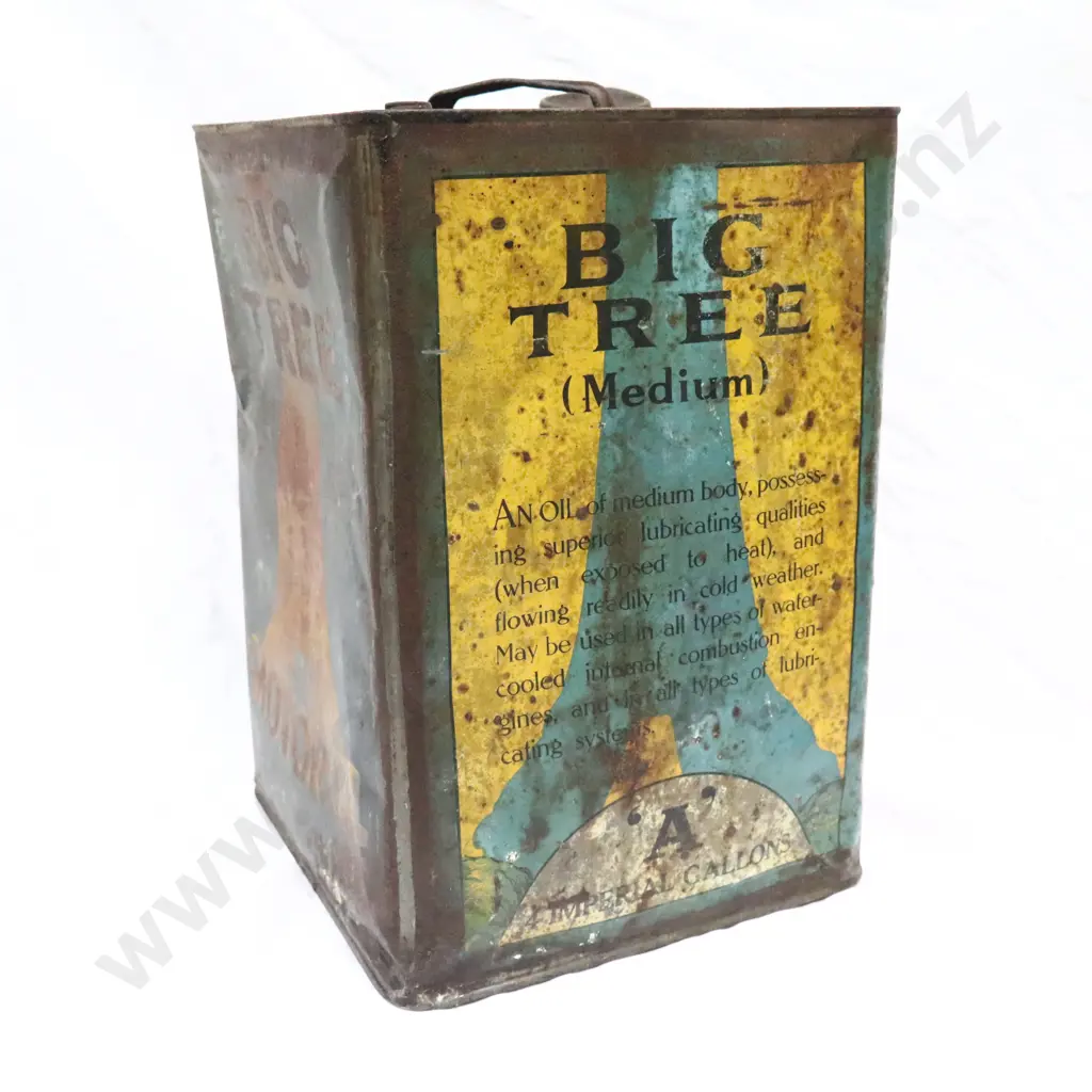 Rare 4 Gallon Big Tree Motor Oil Tin Image 1++