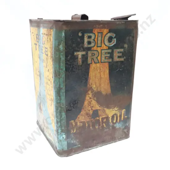 Rare 4 Gallon Big Tree Motor Oil Tin