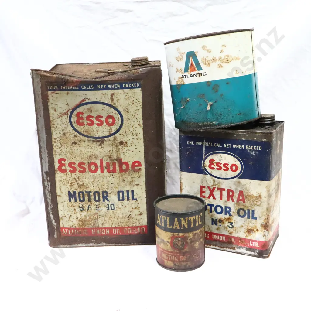Atlantic And Esso Oil Tins Image 1++