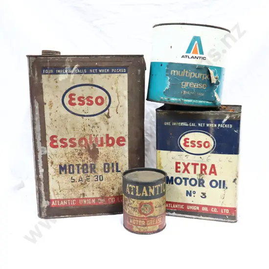 Atlantic And Esso Oil Tins