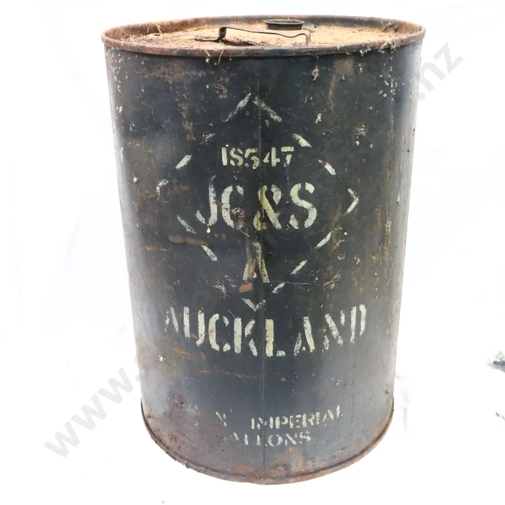 Rare Royal Snowdirft Auckland Large Oil Tin Drum Image 1++