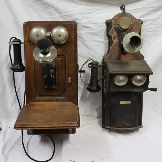 Antique Wall Phones Western Electric Company And Federal Telephone Co