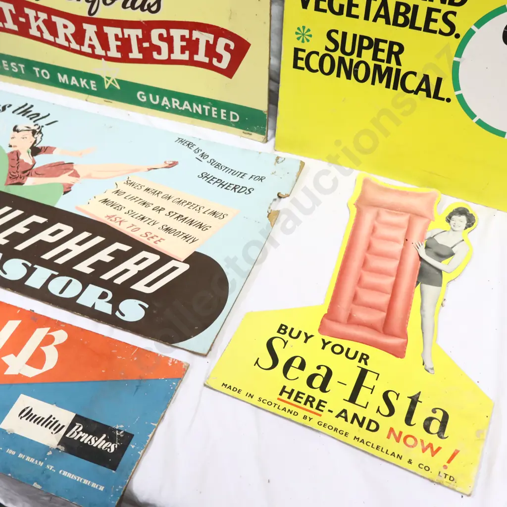 Original Hardboard Signs x 5 Image 1++