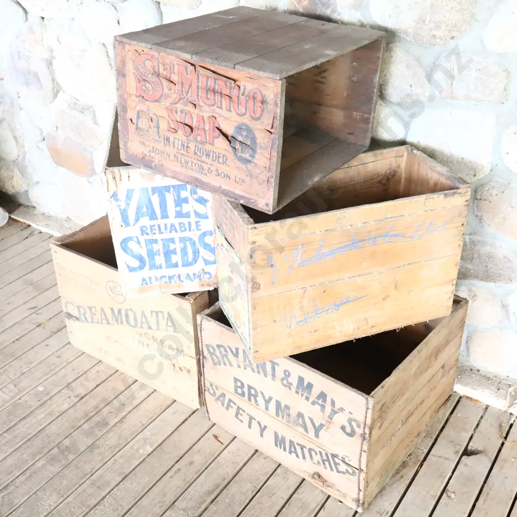 Wooden Advertising Boxes x 5 Image 1++
