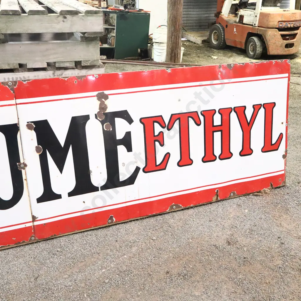 12 x 3 Foot Super Plume Ethyl Enamel Sign Image 1++