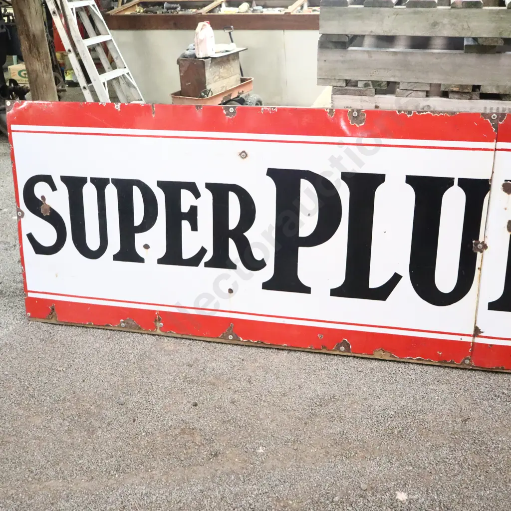 12 x 3 Foot Super Plume Ethyl Enamel Sign Image 1++