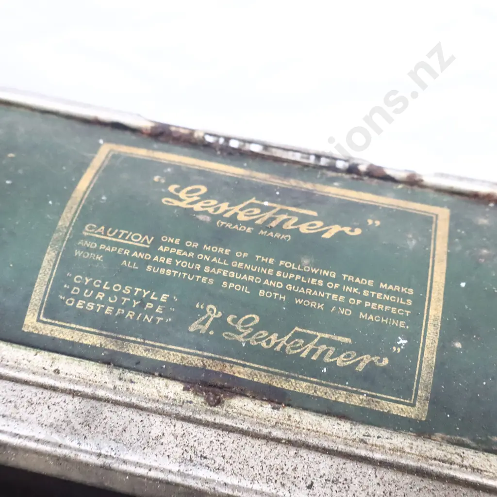 C1900s Gestetner Rotary Cyclostyle Dublicator. Image 1++