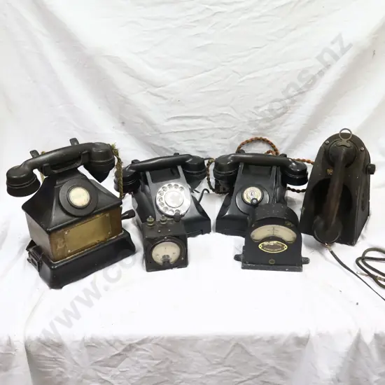 4 X Telephones, 2 x Gauges.