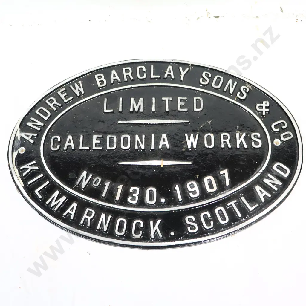 Modern NZR Locomotive Train Plaque Built 1907 Image 1++