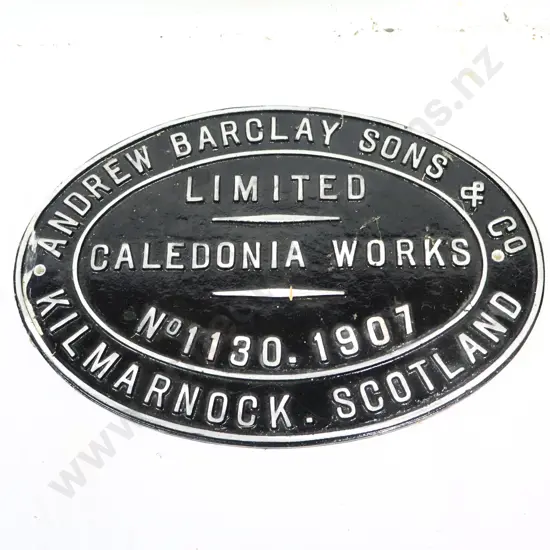 Modern NZR Locomotive Train Plaque Built 1907