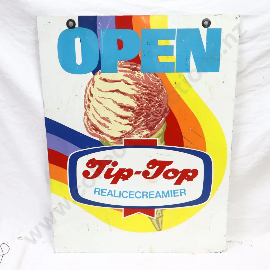 Double Sided Tip Top Ice Cream Sign Image 1++
