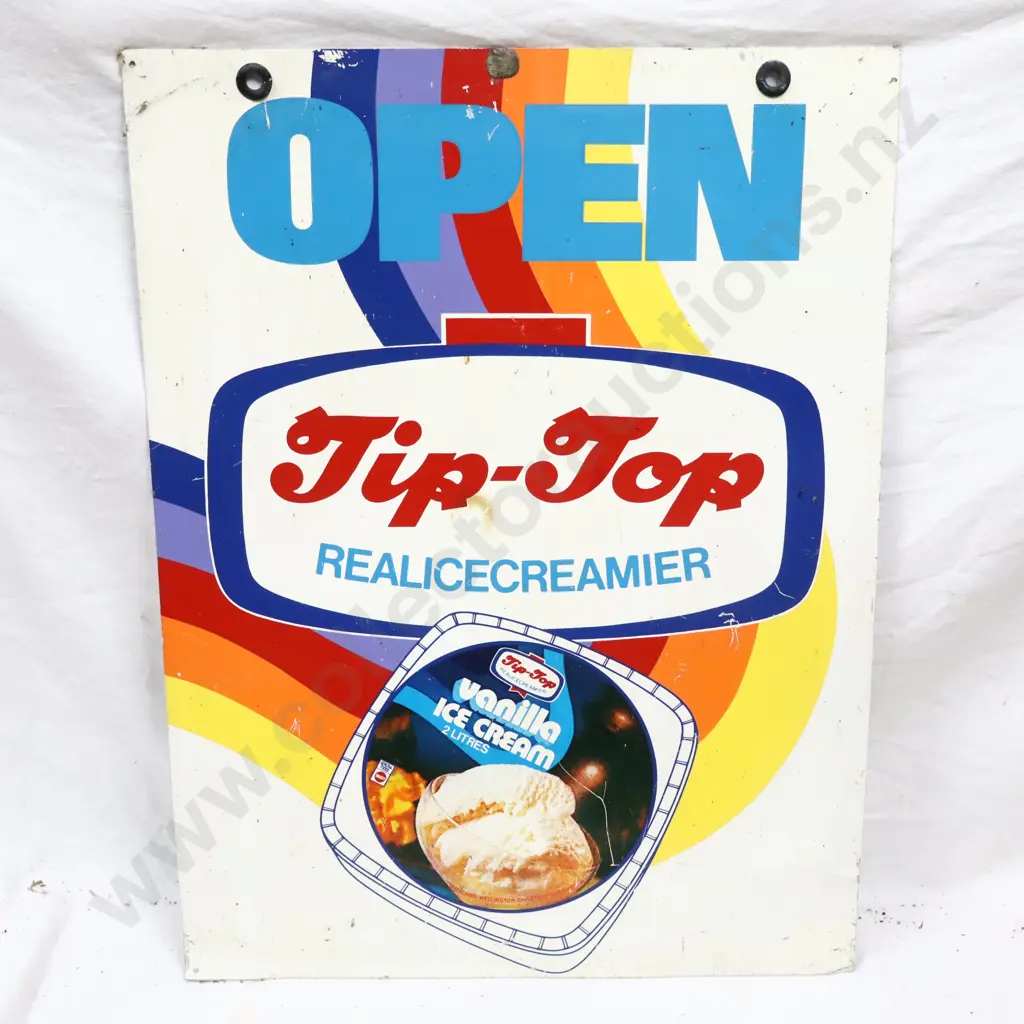 Double Sided Tip Top Ice Cream Sign Image 1++