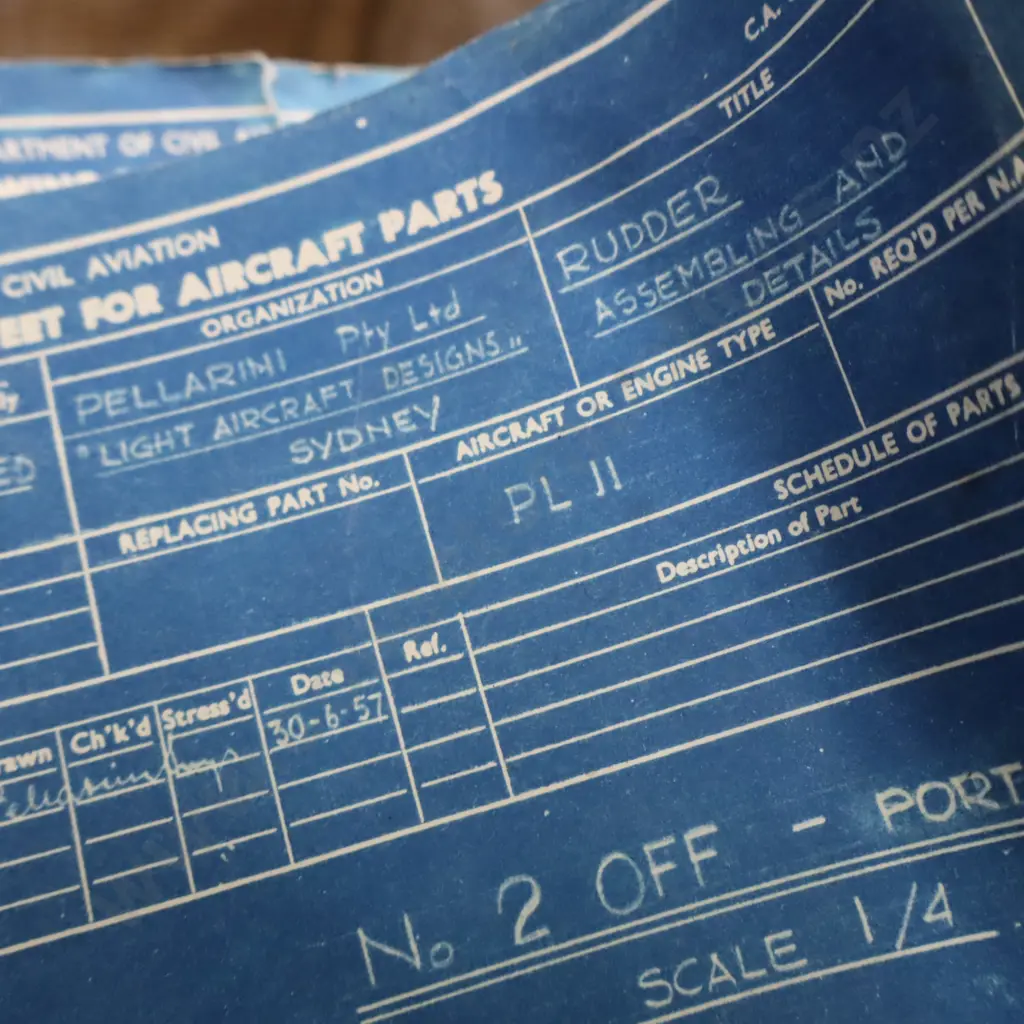 C1957 Top Dresser Air Craft Blue Prints - Transavia PL-12 Airtruk Image 1++